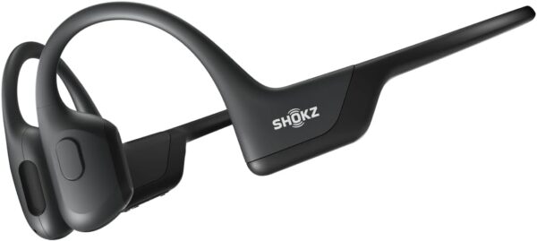 SHOKZ OpenRun Pro - Open-Ear Bluetooth Bone Conduction Sport Headphones, Sweat Resistant Wireless Earphones for Workouts and Running with Premium Deep Base - Built-in Mic, with Hair Band, Black