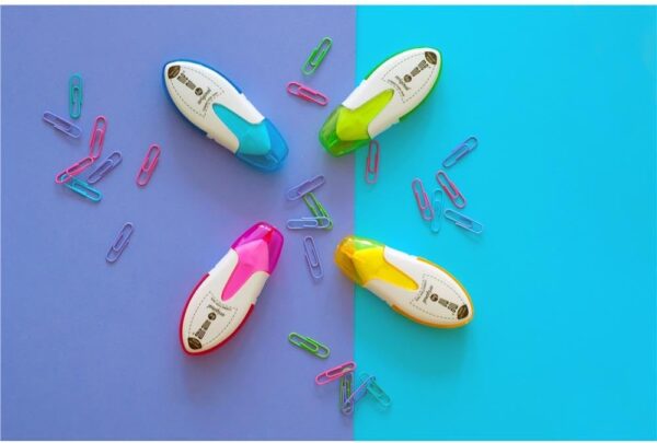 Memobe - Paper Clips Set - Letter Clips - Rounded - in Transparent Hanging Box - Round - Desk, School, Office Accessories - for Documents, Notes - Pastel Colours - Pack of 100 - Image 3