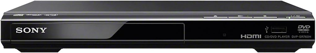 Sony DVPSR760H DVD Upgrade Player (HDMI, 1080 Pixel Upscaling, USB Connectivity), UK 3 Pin Plug, Black
