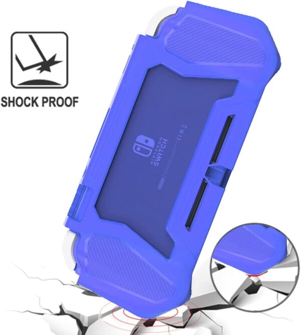 Protective Case for Nintendo Switch Lite, Switch Lite Case with Detachable Screen Protector Cover + Hand Grip Case Compatible with Nintendo Switch Lite 2019 (Navy Blue) - Image 3