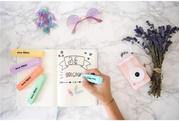 Memobe - Paper Clips Set - Letter Clips - Rounded - in Transparent Hanging Box - Round - Desk, School, Office Accessories - for Documents, Notes - Pastel Colours - Pack of 100 - Image 2