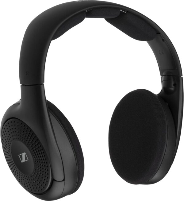 Sennheiser RS 120-W On-Ear Wireless Headphones for Crystal-clear TV Listening with 3 Sound Modes, Lightweight Design, Easy Volume Control, 60 m Range and Convenient Transmitter/Charger Combo - Black - Image 2