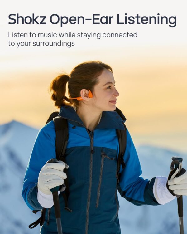 SHOKZ New OpenRun Pro 2 - Open-Ear, Bone Conduction Sport Headphones - with Headband - Sweat Resistant, Workout Headphones - Secure, Wireless, Comfortable Fit-Deep Bass and Smart Mic App - Image 5