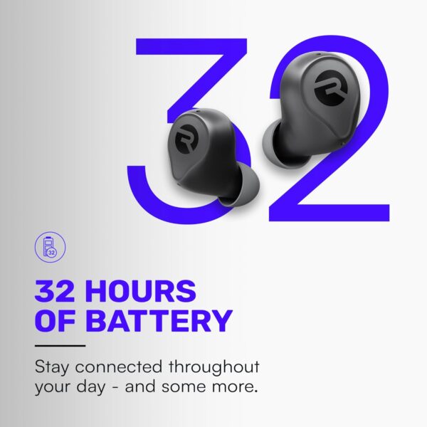 Raycon Everyday Earbuds (2024 Edition) - Bluetooth True Wireless in-Ear Buds with 32 Hours Playtime, Multpoint Technology, Extreme Comfort, and Active Noise Cancellation (Carbon Black) - Image 2
