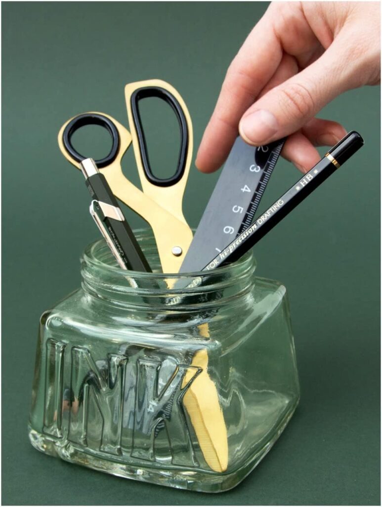 Suck UK Desk Tidy Inkwell | Pen Pot & Pencil Pot | Pen Holder For Desk Accessories | Stationary Supplies | Glass Makeup Brush Holder | Pen Pots For Desk | Office Accessories & Desk Accessories For Men