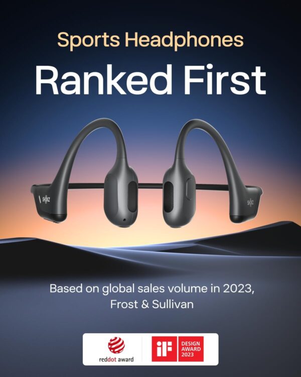 SHOKZ OpenRun Pro - Open-Ear Bluetooth Bone Conduction Sport Headphones, Sweat Resistant Wireless Earphones for Workouts and Running with Premium Deep Base - Built-in Mic, with Hair Band, Black - Image 2