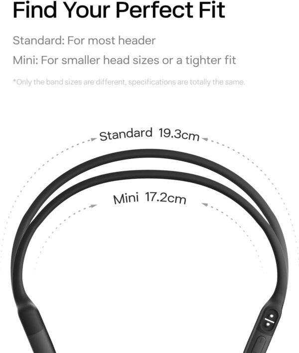 SHOKZ OpenRun Mini (AfterShokz Aeropex Mini) -Bone Conduction Open-Ear Bluetooth Sport Headphones - Waterproof Wireless Earphones for Workouts and Running - Built-in Mic, with Headband - Image 7