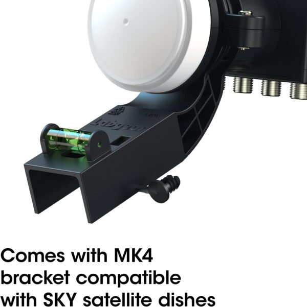 Labgear 4K Quad VK4L 4 Output HD for SKY HD / Freesat HD with Bracket, Black - Image 2