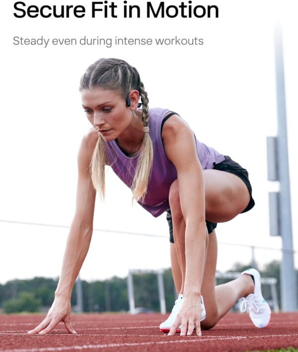 SHOKZ OpenRun Pro - Open-Ear Bluetooth Bone Conduction Sport Headphones, Sweat Resistant Wireless Earphones for Workouts and Running with Premium Deep Base - Built-in Mic, with Hair Band, Black - Image 6