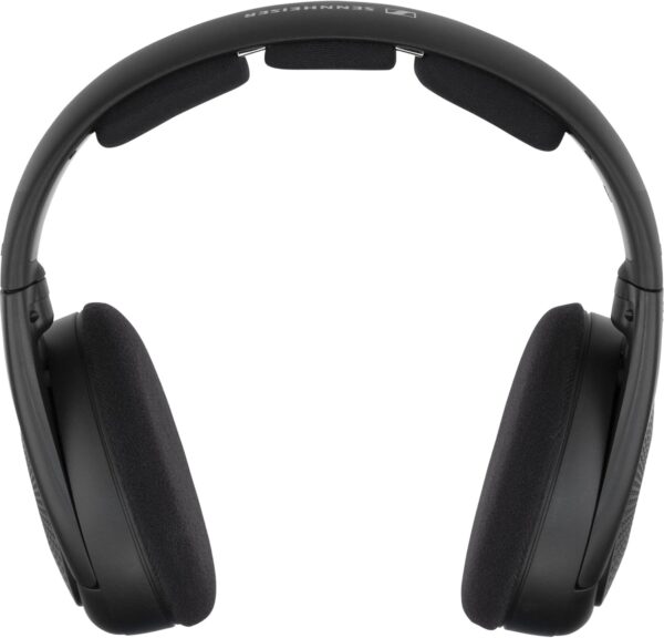 Sennheiser RS 120-W On-Ear Wireless Headphones for Crystal-clear TV Listening with 3 Sound Modes, Lightweight Design, Easy Volume Control, 60 m Range and Convenient Transmitter/Charger Combo - Black - Image 3