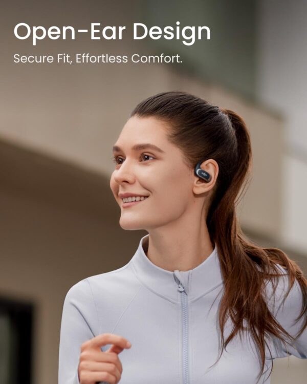 SHOKZ OpenFit Air - Open-Ear Headphones, True Wireless Earbuds, Water Resistant, Secure Earhooks for Daily Use, Black - Image 2