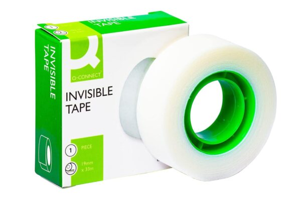 Q-Connect Self-Adhesive Tape Matt 19mm 33m / Small Office Accessories/Type-Office/Kind-Matte/Material-PP/Colour-Transparent/Thickness (mm)-N.a. / Size-19/33mm/m/Width (mm)-19