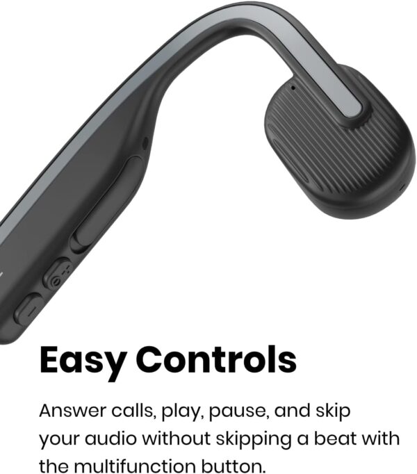 SHOKZ OpenMove - Open-Ear Bluetooth Sport Headphones, Bone Conduction Wireless Earphones, Sweatproof for Running and Workouts, with Sticker Pack, Grey - Image 8
