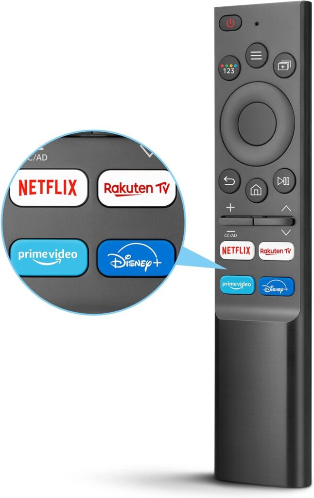 Universal for Samsung-Smart-TV-Remote, Newest Upgraded Infrared Samsung Remote Control with Netflix, Prime Video, Rakuten TV, Disney Buttons
