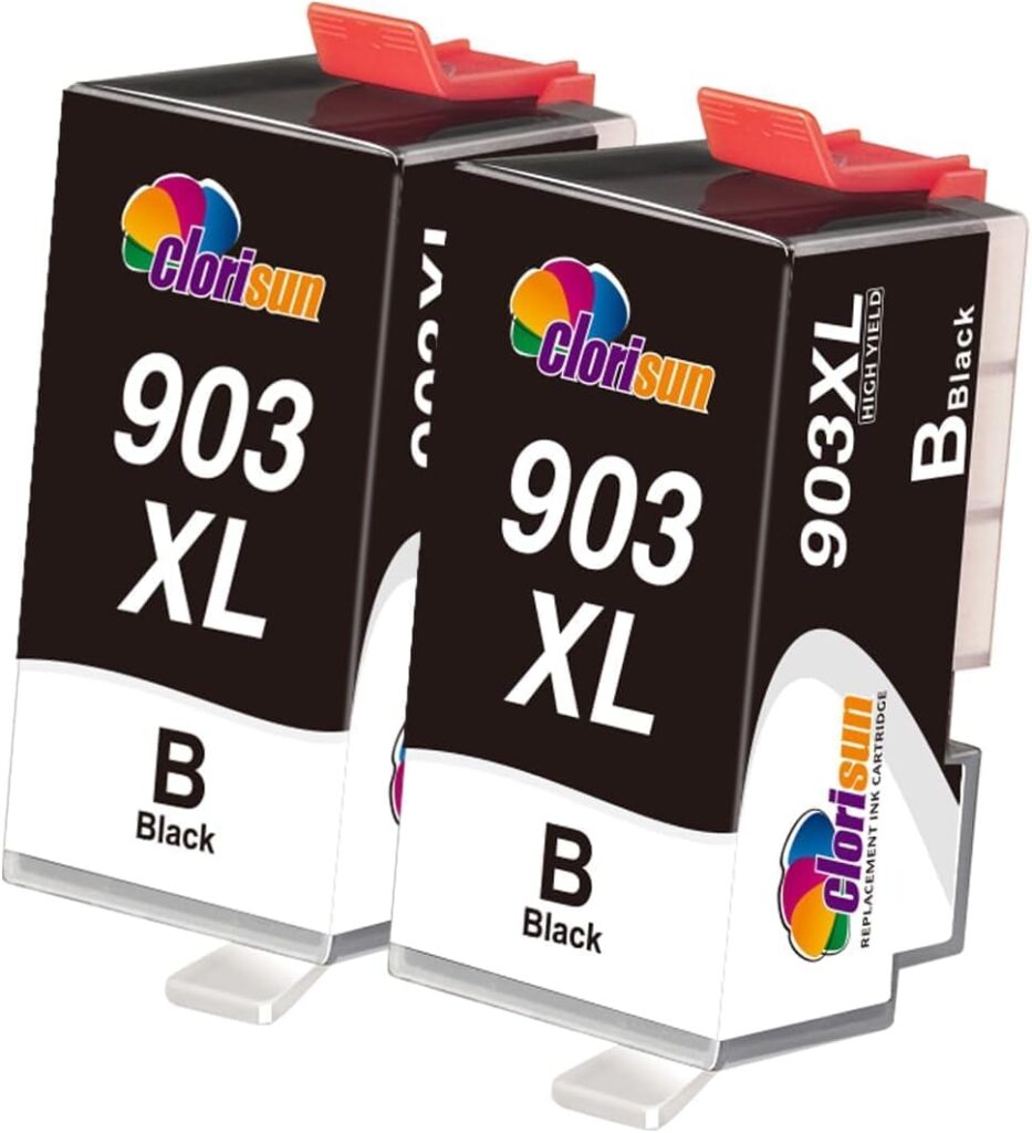 903XL Black Ink Cartridges for HP 903XL 903 XL Ink Cartridges Multipack for HP OfficeJet 6950 6960 HP OfficeJet Pro 6960 6970 All-in-One Printer 2Pack