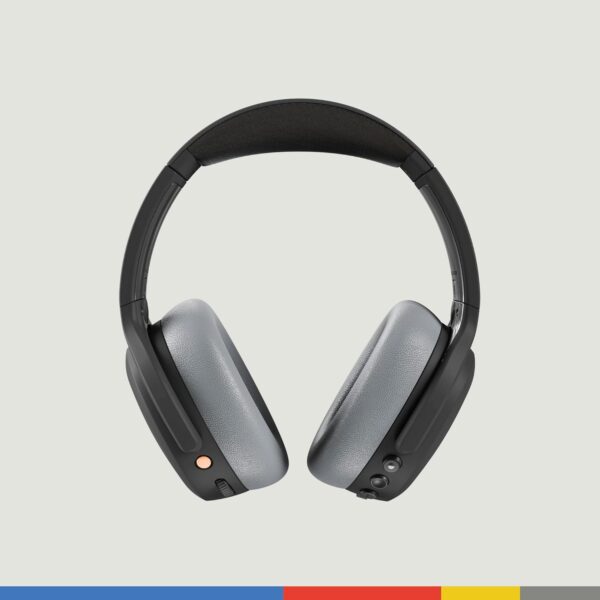 Skullcandy Crusher ANC 2 Over-Ear Active Noise Cancelling Wireless Bluetooth Headphones with Sensory Bass, Skull-iQ Voice Control, 50 Hr Battery, Microphone – Black/Asphalt - Image 3