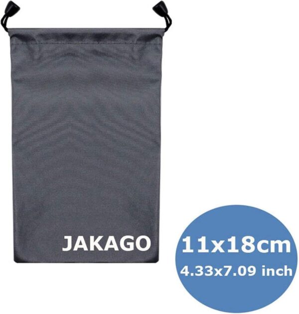 JAKAGO 2x Universal fabric Pouch Phone Sock Portable Waterproof bag Case Sleeve for Glasses Earphone Powerbank and all under 5.5" Mobile Phone like Iphone Samsung Huawei LG Sony (11x18CM) - Image 2