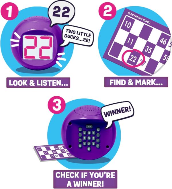 Ideal | Electronic Bingo: Host your own Bingo night at home! | Family Games | 3+ Players | Ages 8+ - Image 3