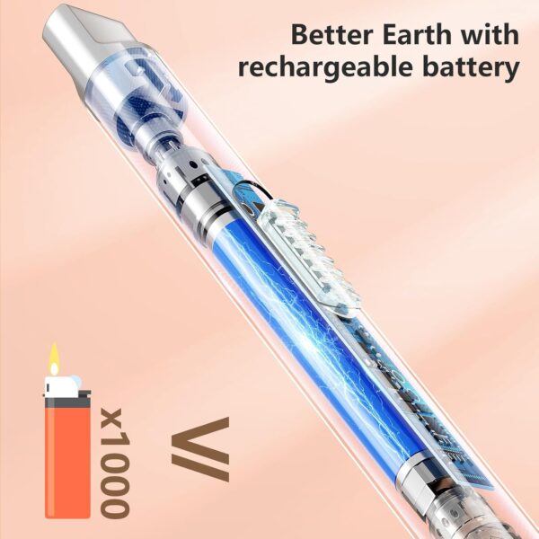 REIDEA Candle Lighter Electronic Arc Windproof Flameless USB Rechargeable Lighter with Safe Button for Home Kitchen, S4, Champagne Gold - Image 5