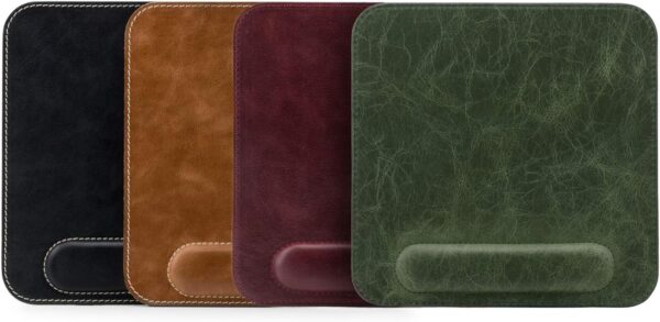 Londo Top Grain Leather Mouse Pad with Wrist Rest – Ergonomic Support, Non-Slip Base, Smooth Surface - Image 7