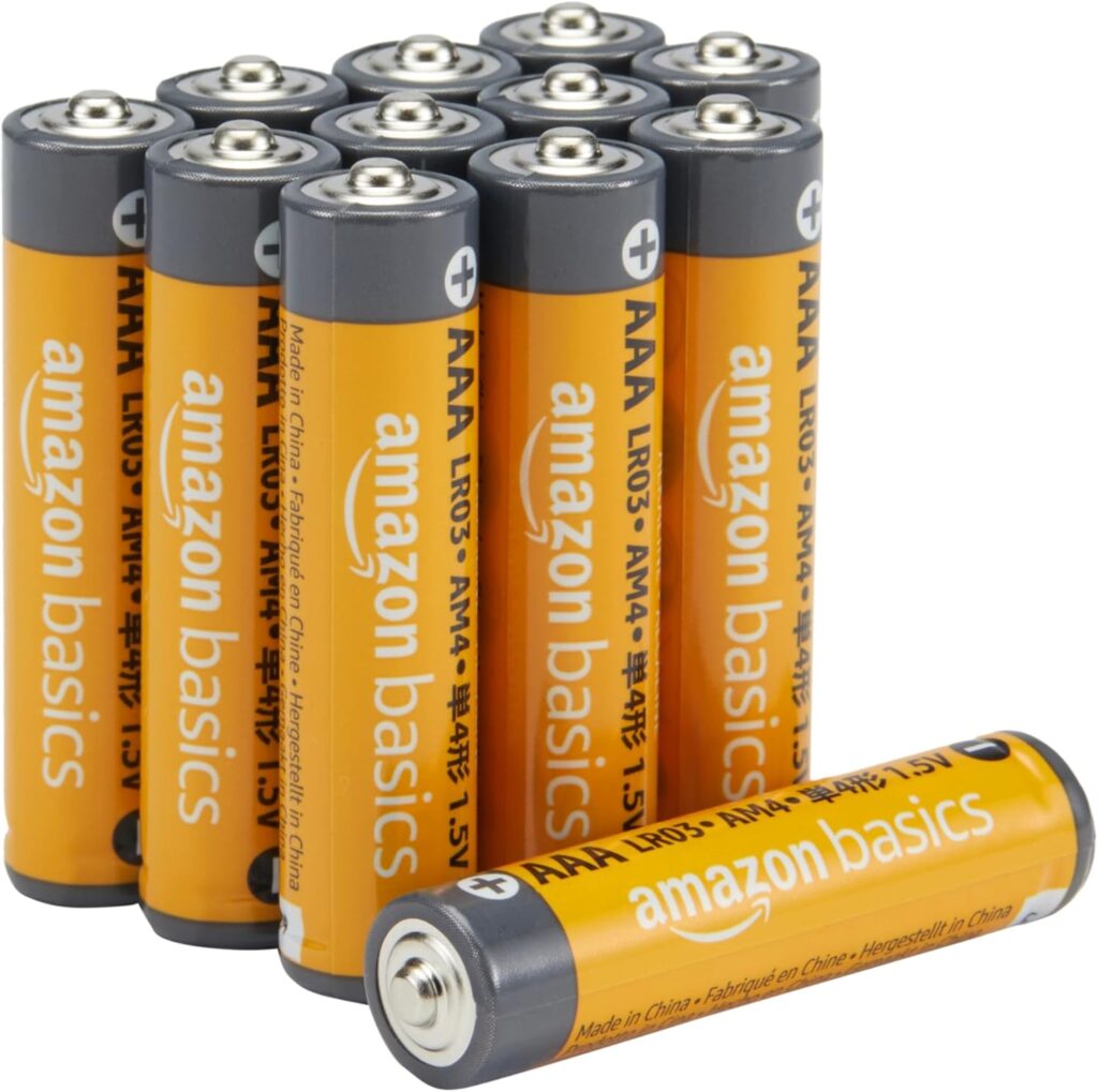 Amazon Basics AAA Alkaline Batteries, High-Performance (Triple A), 10-Year Shelf Life, 12-Pack