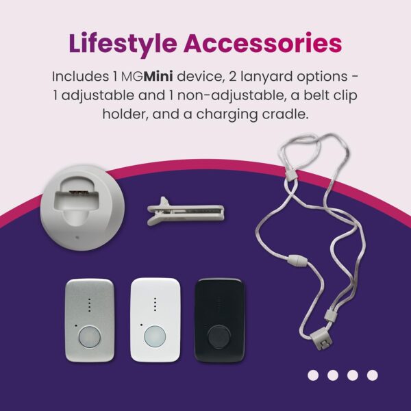 Medical Guardian MGMini – Medical Alert Necklace Systems for Seniors- Fast, Reliable Water-Resistant Panic Button, 4G GPS Tracker with 24/7 Emergency Operator Care -Includes Step Tracking (Silver) - Image 5