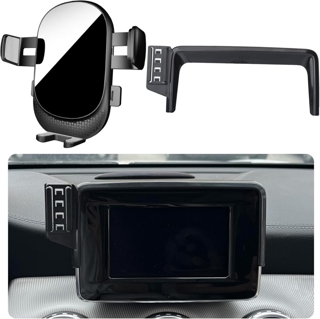 Car Phone Holder for Mercedes Benz CLA/GLA-Class Auto Accessories [Only for 2014 CLA & 2015 GLA 5.8″ Screen][7/8″ Not usable][Auto Lock Hands Free Cell Phone Mount Car fits for All Smartphones]