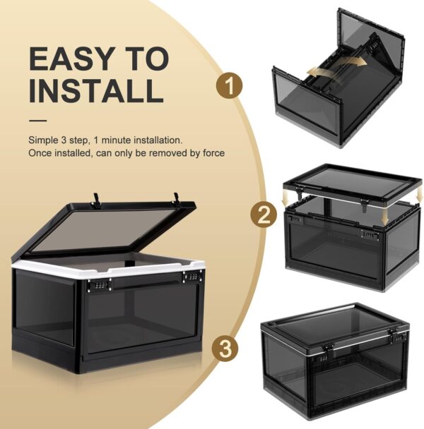 Lalifebuss Large Lock Box for Personal Items, 24 Litre Combination Lockable Storage Box for Office Locker/School/Medicine/Snacks/Phone Jail/Electronic/Home (Black&White) - Image 5