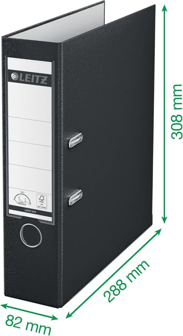 Leitz 2-Ring 3-Inch Premium Linen Textured A4 Sized European Binder, Green (1010-GR) - Image 5