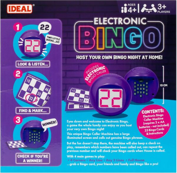 Ideal | Electronic Bingo: Host your own Bingo night at home! | Family Games | 3+ Players | Ages 8+ - Image 5