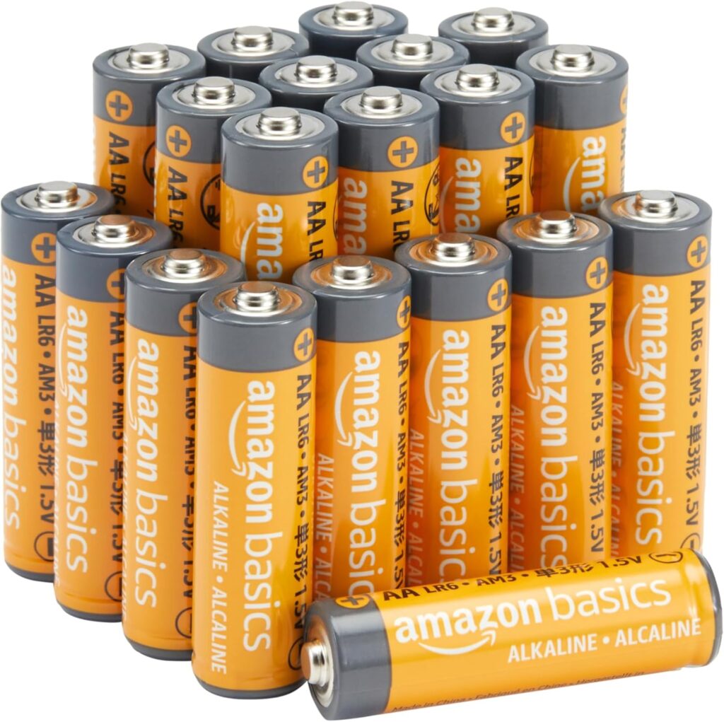 Amazon Basics AA 1.5 Volt Performance Alkaline Batteries, 20-Pack (Appearance may vary)