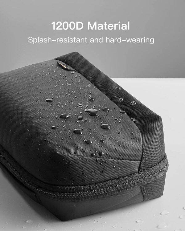 Inateck Electronics Organizer Travel Case, 180° Open Water-resistant Tech Pouch, Multifunctional Travel Organizer Bag, Electronic Accessories Carry Case for Cable, Cord, Charger, Phone, Black, Large - Image 6