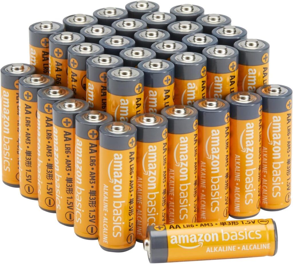 Amazon Basics AA 1.5 Volt Performance Alkaline Batteries, 10-Year Shelf Life, 36-Pack