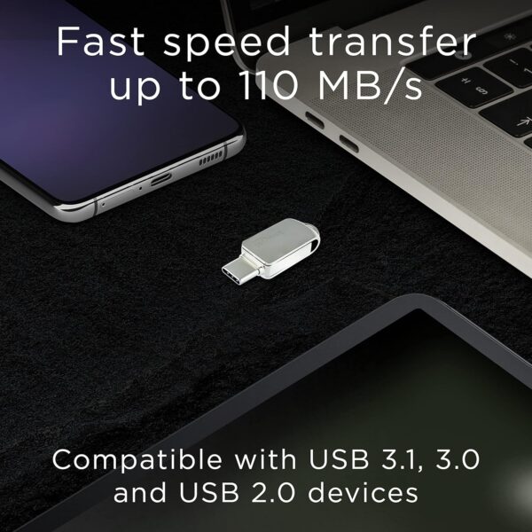 Integral 128GB 360-Dual USB 3.2 Gen 1 Type C and Type A Flash Drive with Solid Metal Casing, Fast Transfer Speeds and Simply Plug and Play IPhone 15, 16 series, Macbook Pro/Air and Ipad Pro - Image 4