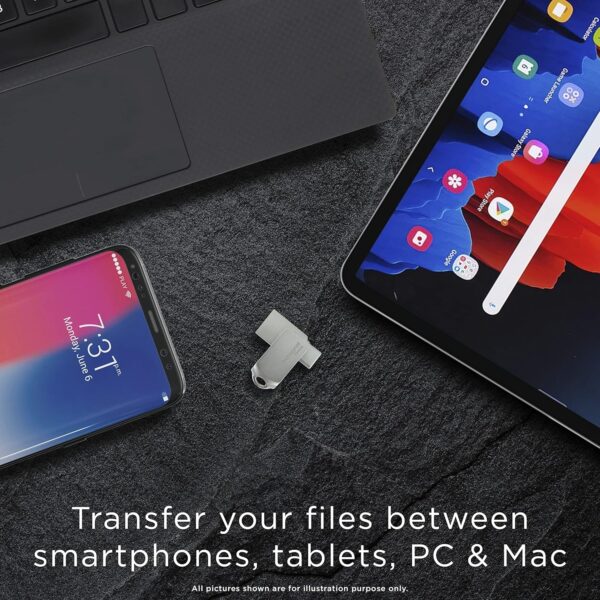 Integral 128GB 360-Dual USB 3.2 Gen 1 Type C and Type A Flash Drive with Solid Metal Casing, Fast Transfer Speeds and Simply Plug and Play IPhone 15, 16 series, Macbook Pro/Air and Ipad Pro - Image 6