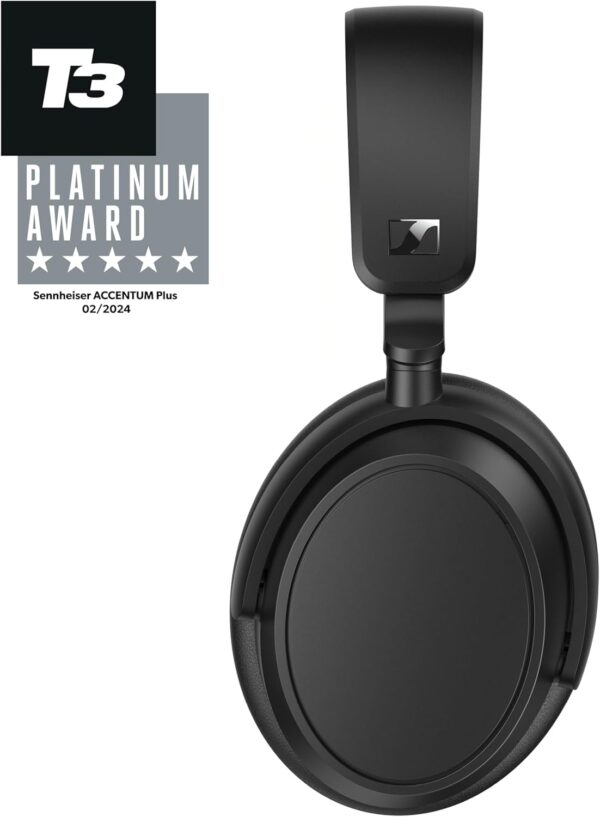 Sennheiser ACCENTUM Plus Wireless Bluetooth Headphones - Quick-Charge Feature, 50-Hr Battery Playtime, Adaptive Hybrid ANC, Sound Personalization, Touch Controls, Black - Image 2