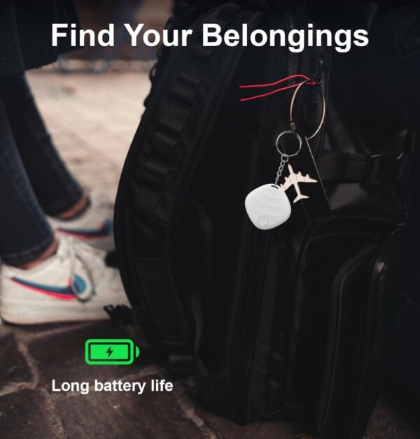 Key Finder and Item Finder, Works with Apple Find My App (iOS ONLY) for Keys, Luggage, Pets, Backpacks and More (2 Pack) - Image 4