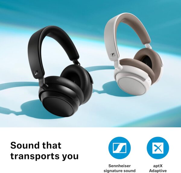 Sennheiser ACCENTUM Plus Wireless Bluetooth Headphones - Quick-Charge Feature, 50-Hr Battery Playtime, Adaptive Hybrid ANC, Sound Personalization, Touch Controls, Black - Image 4