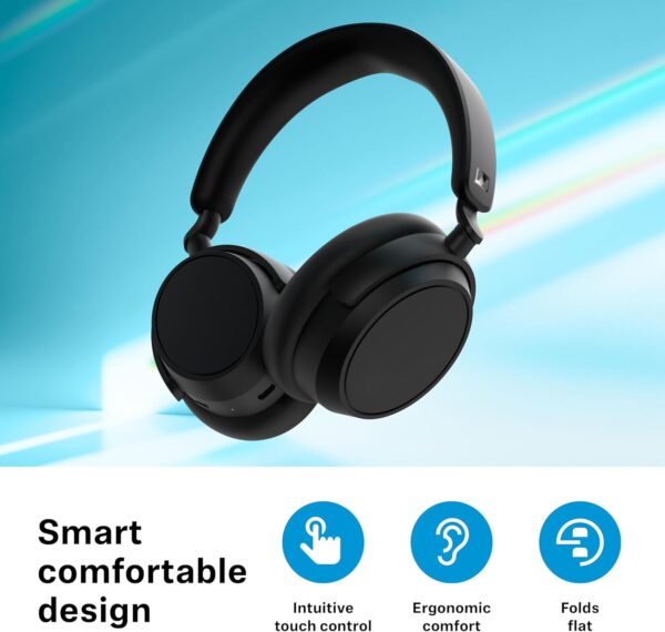 Sennheiser ACCENTUM Plus Wireless Bluetooth Headphones - Quick-Charge Feature, 50-Hr Battery Playtime, Adaptive Hybrid ANC, Sound Personalization, Touch Controls, Black - Image 7