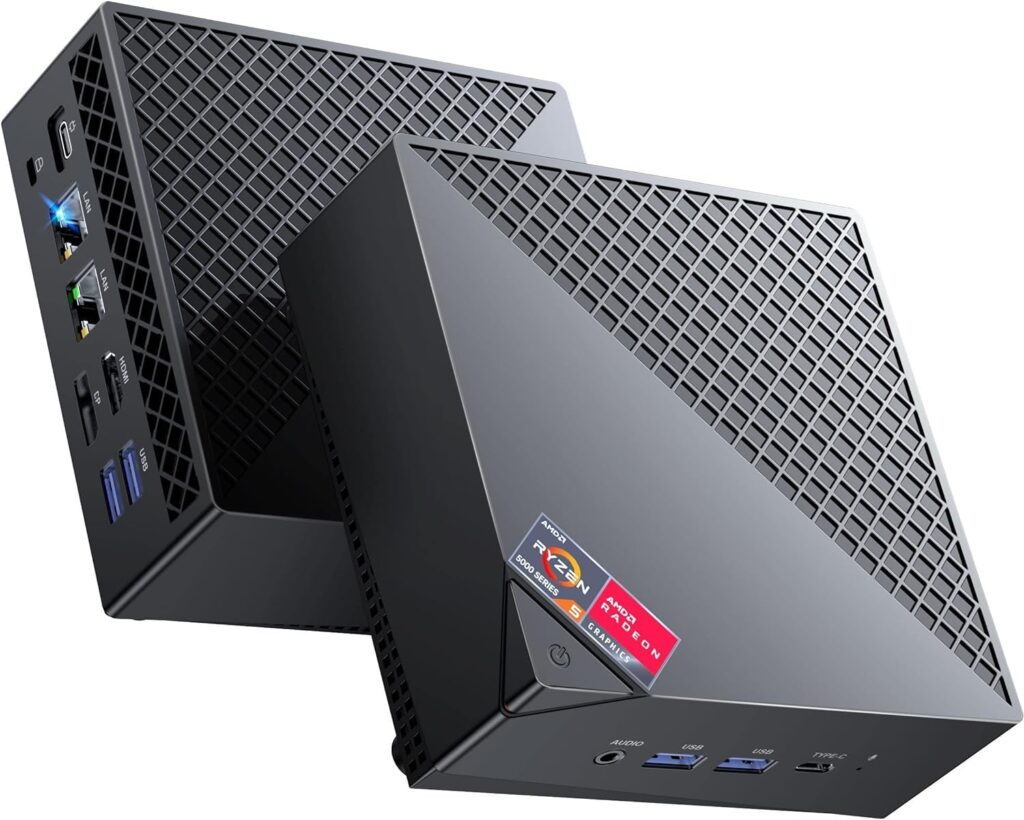ACEMAGICIAN AM06 Pro Mini PC, AMD Ryzen 7 5800U Mini Desktop Computer (8C/16T, up to 4.4 GHz), 32GB DDR4 512GB NVMe SSD, Dual Ethernet/WiFi 6/Type-C Small Computer