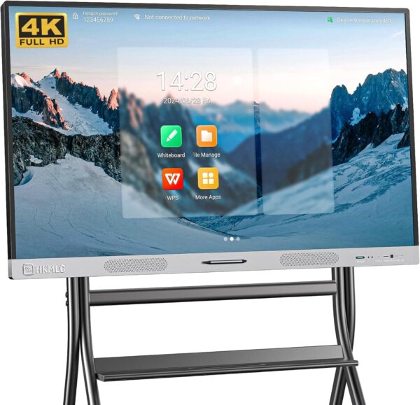 HKMLC Smart Board, Elite 55 Inch Interactive WhiteBoard, All-in-One Digital WhiteBoard with 4K UHD Touch Screen Smart Whiteboard for Classroom Business Office Home (Wall Mount Included)