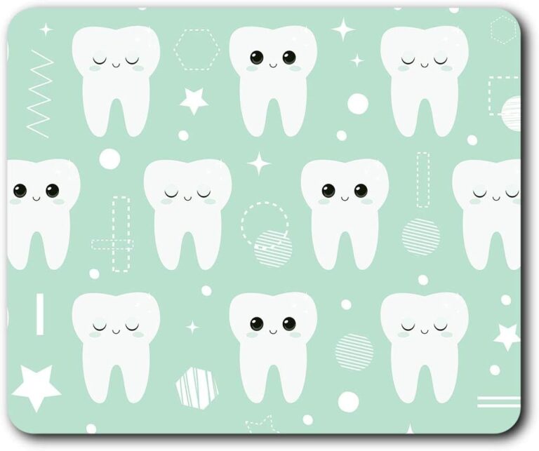 Destination Vinyl Ltd Teeth Pattern Dentist Dental Nurse Mouse Mat Pad Computer PC Laptop Gaming Office Home Desk Accessory Gadget 14414