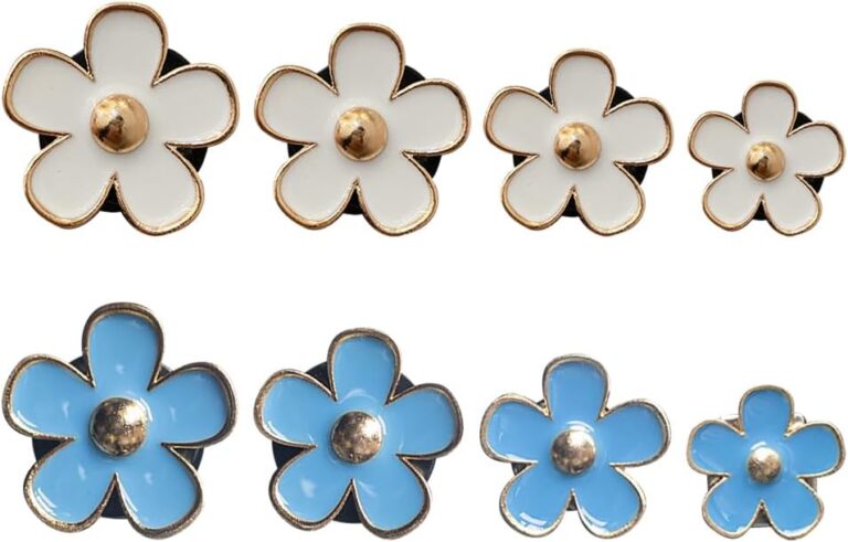 8 Pcs Daisy Flower Air Freshener Car Clips Cute Car Diffuser Vent Clips Home Air Conditioning Vent Clips Small Clip on Air Freshener Outlet Clip Car Accessories Interior Charms White and Blue