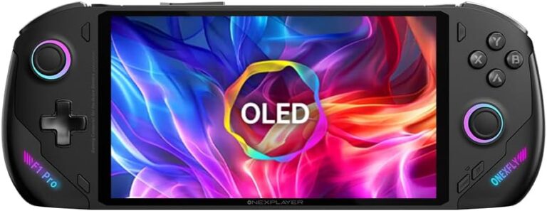 ONE XPLAYER OneXfly F1 Pro Handheld PC with 7″ 144hz OLED Display, AMD Ryzen AI 9 HX 370 with 32GB RAM 1TB SSD, Black