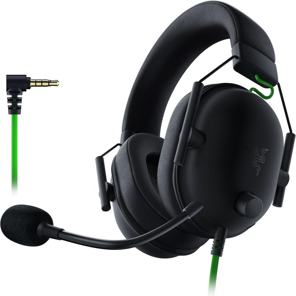Razer BlackShark V2 X Gaming Headset: 7.1 Surround Sound – 50mm Drivers – Memory Foam Cushion – PC, PS4,PS5, Nintendo Switch, Xbox One, Xbox Series X & S, Mobile – 3.5mm Audio Jack – Black