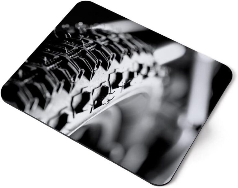 Computer Mouse Mat Pad – Bicycle Tyre Bike Cycling Home Office PC Desk Accessory Flexible Fabric Top Large 5mm Laptop Desktop Printed Art Ergonomic #2753