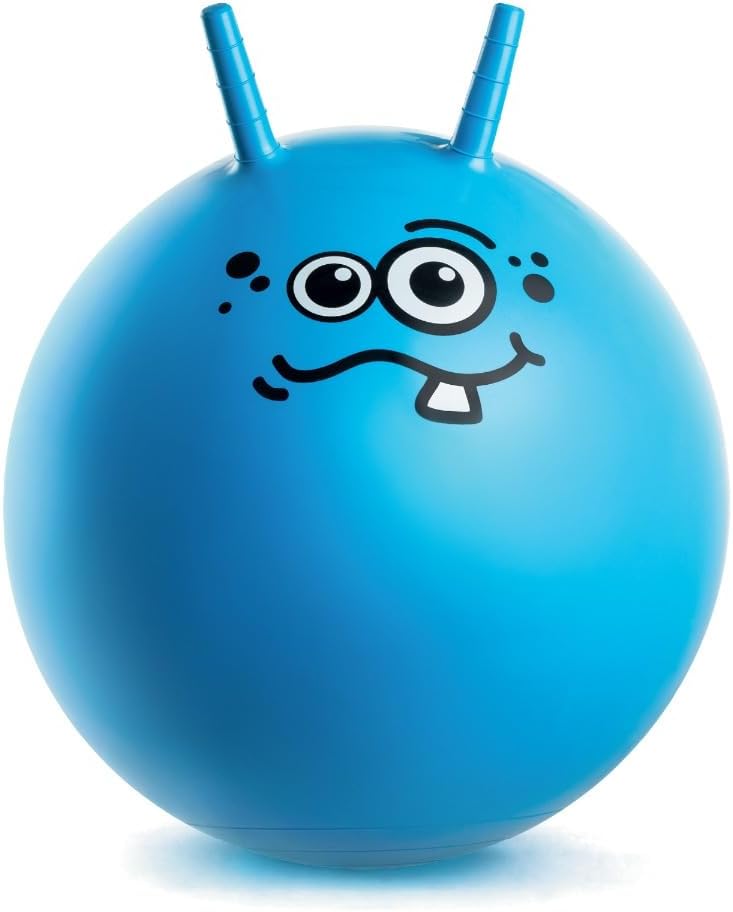 Toyrific Jump N Bounce Space Hopper Retro Exercise Ball Age 3+, Toothy, 20 inch, Multiple Designs, Blue
