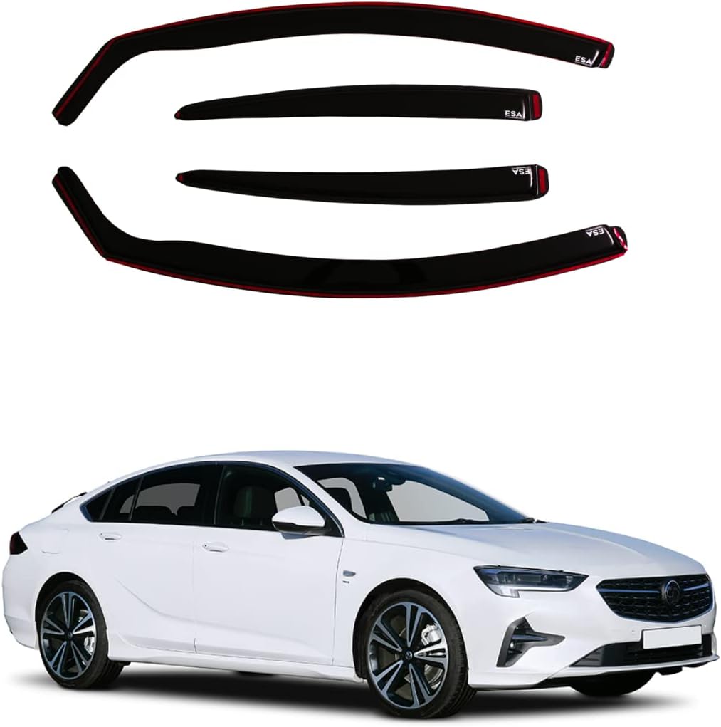 London Auto Style Wind-Sun-Rain Deflector Compatible with VAUXHALL INSIGNIA MK2 2017 Onwards 5 Doors 4 Pieces In Channel Fitment Dark Tinted