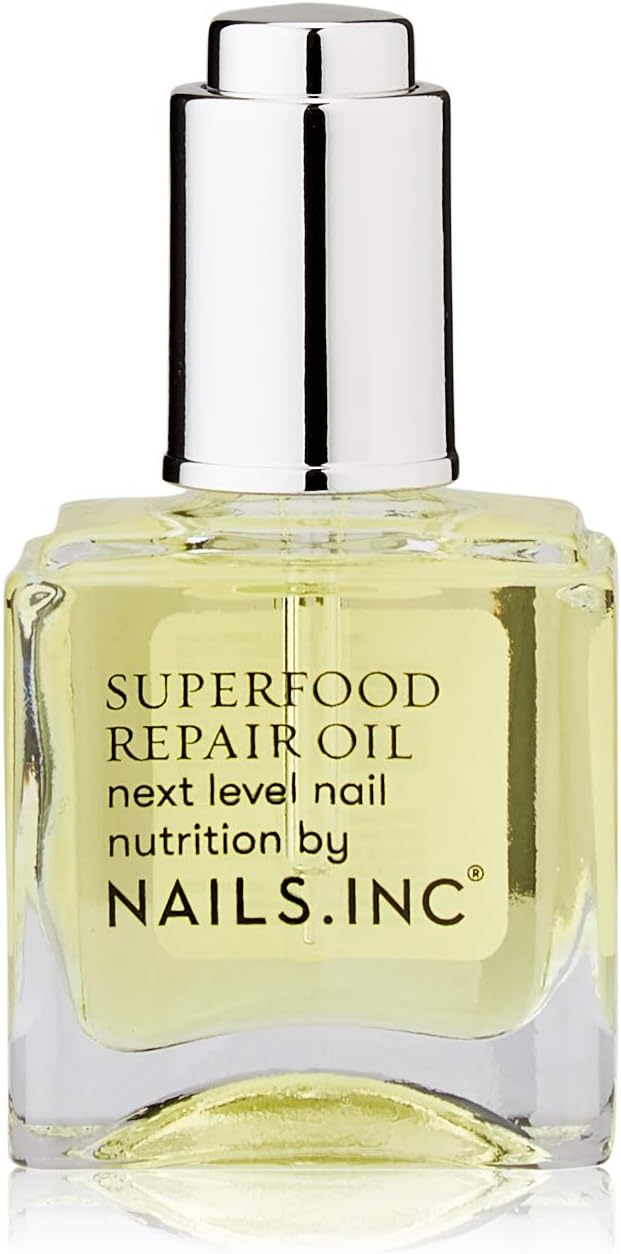 Nails.INC Superfood Repair Oil Treatment, A Blend of Nourishing Oils Hydrate and Promote Nail and Cuticle Health, Cruelty Free, Vegan