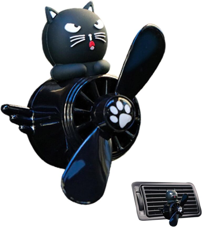 Car Vent Diffuser, Cartoon Pilot Car Air Fresheners Vent Clips, Car Fragrance Diffuser Air Vent, Car Air Conditioning Vent Decoration,D: Black Cat